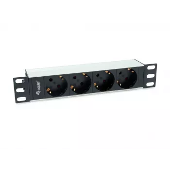 Equip 333311 μονάδα διανομής ρεύματος (PDU) 4 έξοδοι AC 1U μαύρο, ασημί