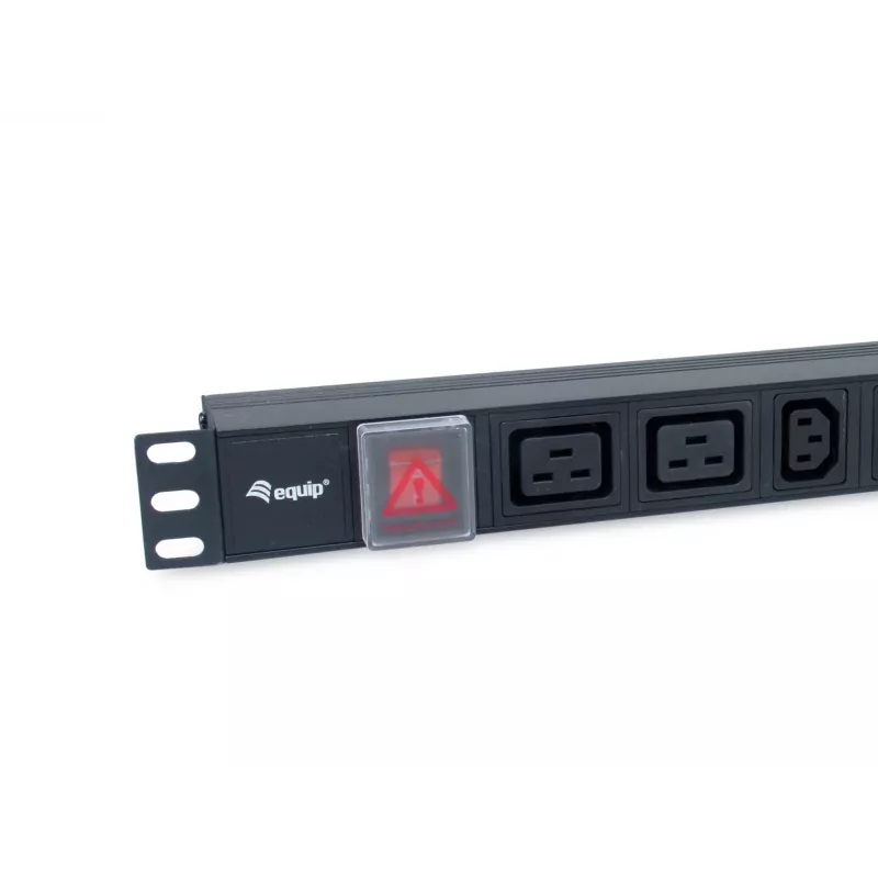 Equip πολύπριζο 8 θέσεων, 6 x IEC-C13 + 2 x IEC-C19, διακόπτης on/off, περίβλημα αλουμινίου