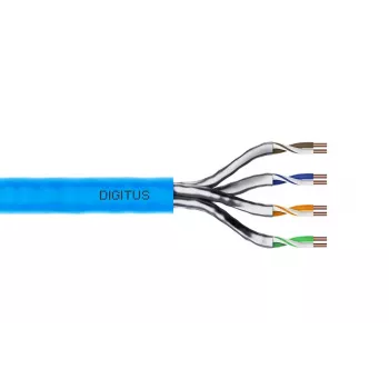 DIGITUS καλώδιο εγκατάστασης - CAT6a - U/FTP - AWG 23/1 - 100m - μπλε