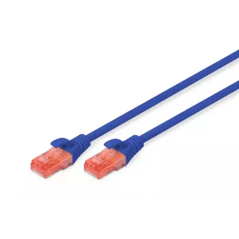 DIGITUS καλώδιο patch χάλκινος αγωγός - CAT6 - U/UTP - Snagless - 3m - μπλε