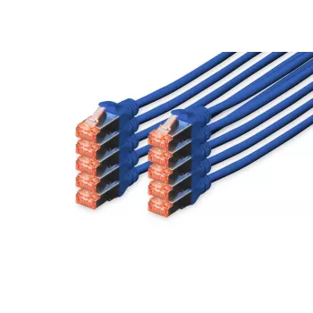 Καλώδιο Patch DIGITUS - CAT6 - S/FTP - Snagless - Cu - 5m - μπλε - συσκευασία 10 τεμ.
