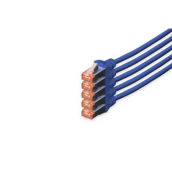 Καλώδιο Patch DIGITUS - CAT6 - S/FTP - Snagless - Cu - 10m - μπλε - συσκευασία 5 τεμ.