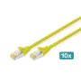 Καλώδιο Patch DIGITUS - CAT6a - S/FTP - Snagless - 1m - κίτρινο - συσκευασία 10 τεμ.