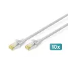 Καλώδιο Patch DIGITUS - CAT6a - S/FTP - Snagless - 1m - κίτρινο - 10 τεμ.