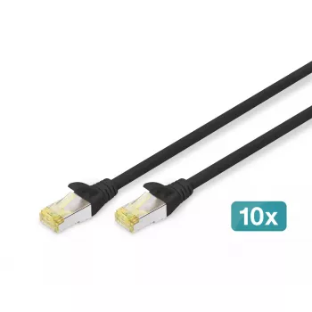 Καλώδιο Patch DIGITUS - CAT6a - S/FTP - Snagless - 3m - μαύρο - 10 τεμ.