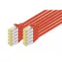Καλώδιο Patch DIGITUS - CAT6a - S/FTP - Snagless - 3 m - κόκκινο - συσκευασία 10 τεμ.