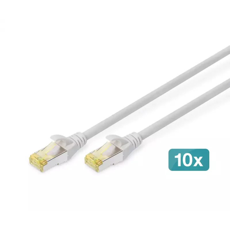 Καλώδιο Patch DIGITUS - CAT6a - S/FTP - Snagless - 5m - μαύρο - συσκευασία 10 τεμ.
