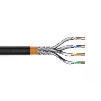Καλώδιο εγκατάστασης DIGITUS - Cat 7 - S/FTP - AWG 23/1 - 500 m - μαύρο