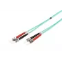 DIGITUS Καλώδιο patch οπτικών ινών, ST σε ST Multimode 50/125 µ, Duplex μήκος 5 m κλάση OM3