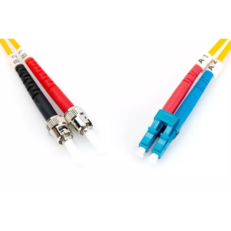 DIGITUS Καλώδιο patch οπτικών ινών, LC σε ST OS2, Singlemode 9/125 µm, Duplex, μήκος 3 m