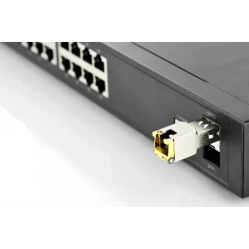 DIGITUS Mini GBIC Μονάδα χαλκού SFP 10G 100m υποστηρίζει 10G 5G 2.5G 1G Base-T