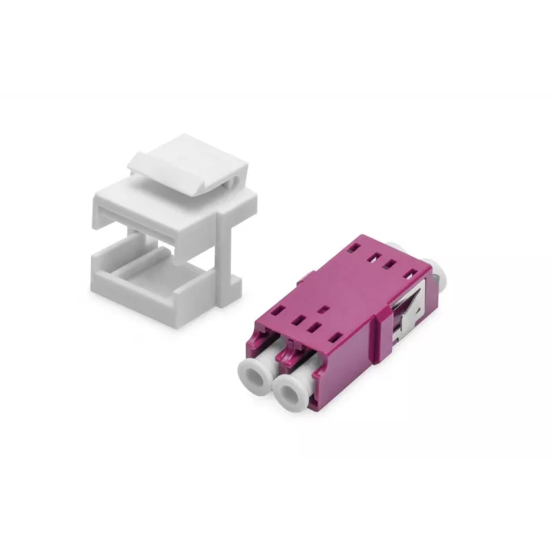 DIGITUS Ζεύκτης οπτικών ινών LC/LC Duplex, Multimode-OM4, μονάδα Keystone