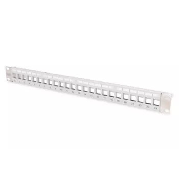 DIGITUS Αρθρωτό Patchpanel για Keystone Jack, 1U τοποθέτηση σε rack – χωρίς μονάδες