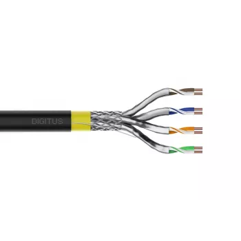 DIGITUS Καλώδιο εγκατάστασης - CAT 7A - S/FTP - AWG 22/1 simplex - 500m - κίτρινο - Dca-s1a d1 a1