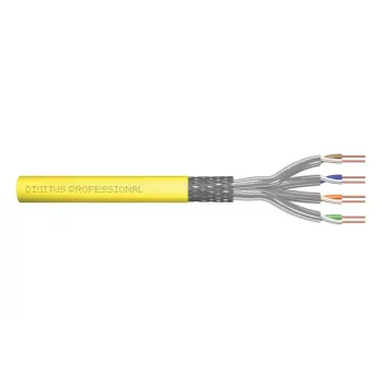 DIGITUS Καλώδιο εγκατάστασης - Cat 7a - S/FTP - AWG 22/1 Simplex - 100 m - Κίτρινο