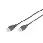 DIGITUS Καλώδιο επέκτασης USB 2.0, Type-A αρσενικό/θηλυκό, 2m, συμβατό με USB 2.0, Μαύρο