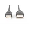 DIGITUS Καλώδιο επέκτασης USB 2.0, Type-A αρσενικό/θηλυκό, 2m, συμβατό με USB 2.0, Μαύρο