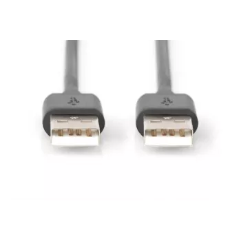 DIGITUS Καλώδιο σύνδεσης USB 2.0, Type-A M/M, 5m συμβατό με USB 2.0 Μαύρο