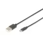 DIGITUS Καλώδιο σύνδεσης USB 2.0, Type-A - Micro B αρσενικό/αρσενικό, 2m συμβατό με USB 2.0 μαύρο