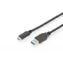 DIGITUS ASSMANN Καλώδιο σύνδεσης USB Type-C, Type-C σε A αρσενικό/αρσενικό, 1m πλήρως εξοπλισμένο, Gen2, 3A, 10GB, έκδοση 3.1, CE, μαύρο