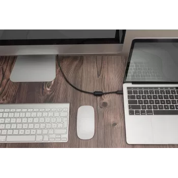 DIGITUS Καλώδιο προσαρμογέα USB Type-C, Type-C σε DP αρσενικό/αρσενικό, 2 m 4K/60 Hz, 32,4 Gbit/s, CE, μαύρο