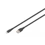 DIGITUS Καλώδιο φόρτισης USB σιλικόνης USB-A - Lightning USB 2.0 12W - 1m μαύρο