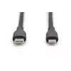 DIGITUS Καλώδιο φόρτισης USB σιλικόνης USB-C - Lightning USB 2.0 60W - 2m μαύρο