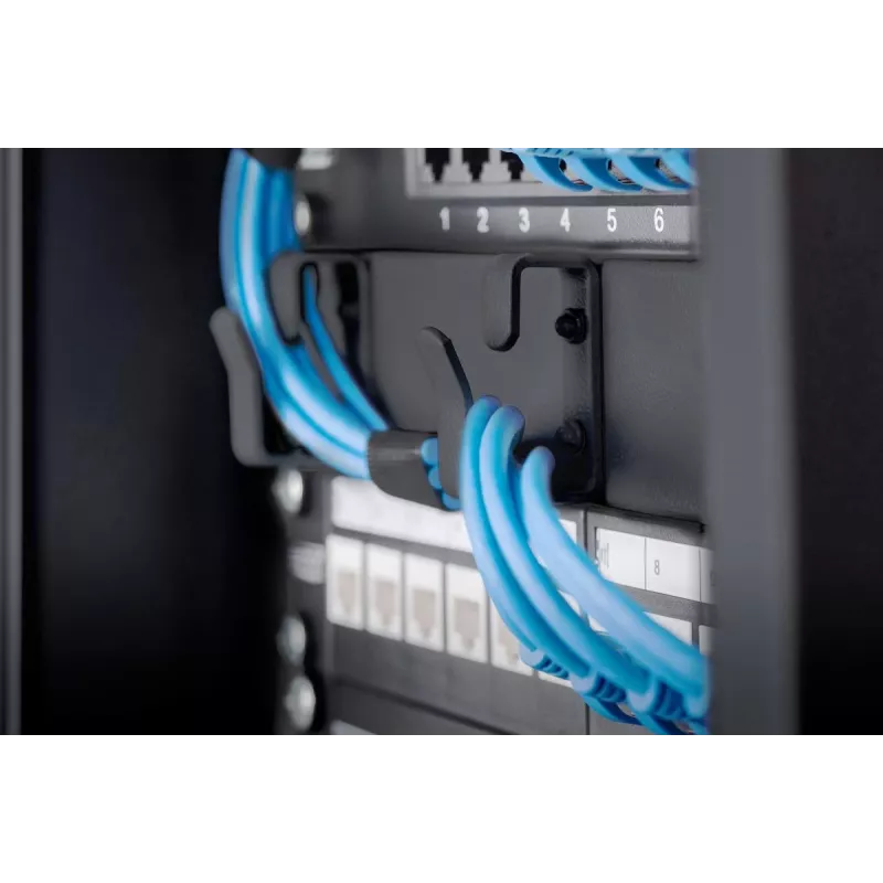 DIGITUS Πάνελ διαχείρισης καλωδίων 10 ιντσών 1HE 3x κρίκοι καλωδίων μαύρο