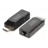 DIGITUS Σετ επέκτασης Mini HDMI, Full HD 50m CAT6/6A/7, τροφοδοσία μέσω καλωδίου Micro-USB, μαύρο
