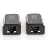 DIGITUS Σετ επέκτασης Mini HDMI, Full HD 50m CAT6/6A/7, τροφοδοσία μέσω καλωδίου Micro-USB, μαύρο