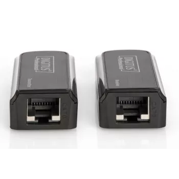 DIGITUS Σετ επέκτασης Mini HDMI, Full HD 50m CAT6/6A/7, τροφοδοσία μέσω καλωδίου Micro-USB, μαύρο