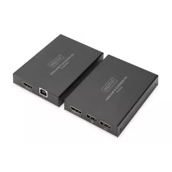 Πομποδέκτης & δέκτης AV, Digitus, Σετ επέκτασης HDMI KVM IP, 1920 x 1200 Pixel, 150 m