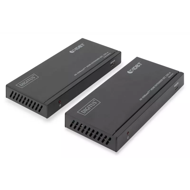 DIGITUS DS-55508 σετ επέκτασης HDMI 4K HDBaseT, 150 m, 4K/60Hz, 18 Gbps, YUV 4:4:4, HDR, PoC, RS-232, IR