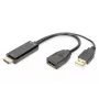 Digitus Προσαρμογέας 4K HDMI HDMI σε DisplayPort 0,2 m HDMI Type-A USB