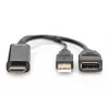 Digitus Προσαρμογέας 4K HDMI HDMI σε DisplayPort 0,2 m HDMI Type-A USB