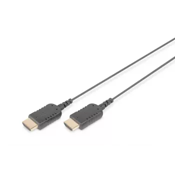 DIGITUS Καλώδιο σύνδεσης HDMI High Speed, Type-A, HighFlex αρσενικό/αρσενικό, 2,0 m, 4K Ultra HD@30Hz, ενεργό, CE, χρυσό μαύρο