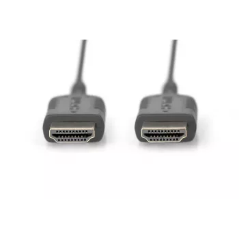 DIGITUS Καλώδιο σύνδεσης HDMI High Speed, Type-A, HighFlex αρσενικό/αρσενικό, 2,0 m, 4K Ultra HD@30Hz, ενεργό, CE, χρυσό μαύρο