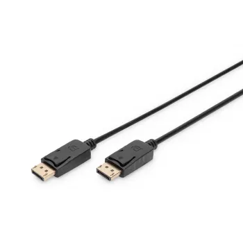 Καλώδιο σύνδεσης DIGITUS DisplayPort, βύσμα/βύσμα DP, 5m με ασφάλιση, Full HD 1080p, μαύρο