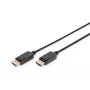 Καλώδιο σύνδεσης DIGITUS DisplayPort, βύσμα/βύσμα DP, 5m με ασφάλιση, Full HD 1080p, μαύρο