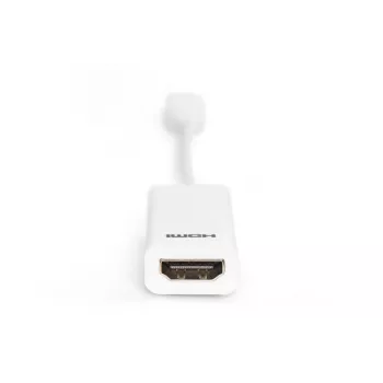 Καλώδιο προσαρμογέα DIGITUS ASSMANN DisplayPort, Mini DP - HDMI Type A αρσενικό/θηλυκό, 15 cm, συμβατό με DP 1.1a, CE, λευκό