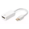 Καλώδιο προσαρμογέα DIGITUS ASSMANN DisplayPort, Mini-DP - HDMI Type A αρσενικό/θηλυκό, 20 cm, HDMI Ver. 2.0, ενεργό, CE, χρυσό, λευκό