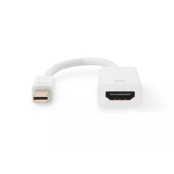 Καλώδιο προσαρμογέα DIGITUS ASSMANN DisplayPort, Mini-DP - HDMI Type A αρσενικό/θηλυκό, 20 cm, HDMI Ver. 2.0, ενεργό, CE, χρυσό, λευκό