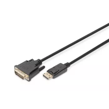 Καλώδιο DIGITUS DP - DVI-D 3M μαύρο DP - DVI με ασφάλιση DP 1.1a