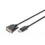 Καλώδιο DIGITUS DP - DVI-D 3M μαύρο DP - DVI με ασφάλιση DP 1.1a
