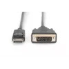 Καλώδιο DIGITUS DP - DVI-D 3M μαύρο DP - DVI με ασφάλιση DP 1.1a