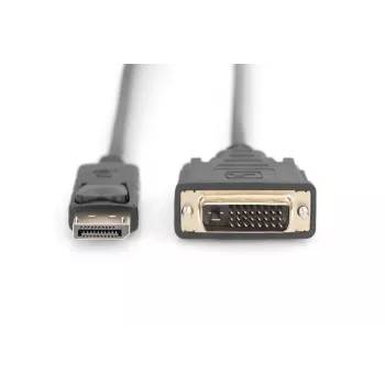 Καλώδιο DIGITUS DP - DVI-D 3M μαύρο DP - DVI με ασφάλιση DP 1.1a