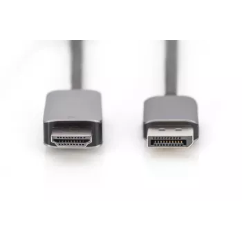 Καλώδιο προσαρμογέα DIGITUS DP σε HDMI 8K@60Hz, θήκη αλουμινίου, μαύρο 2 m