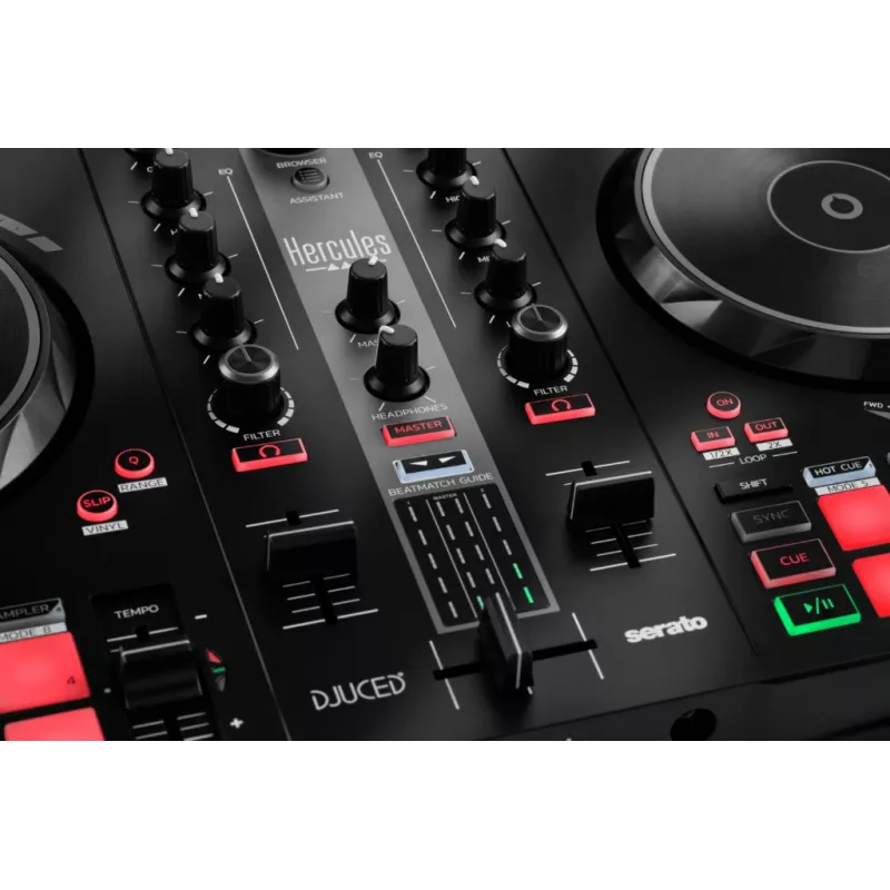 Hercules INPULSE 300 MK2 Vinyl-Scratcher μαύρο, κόκκινο