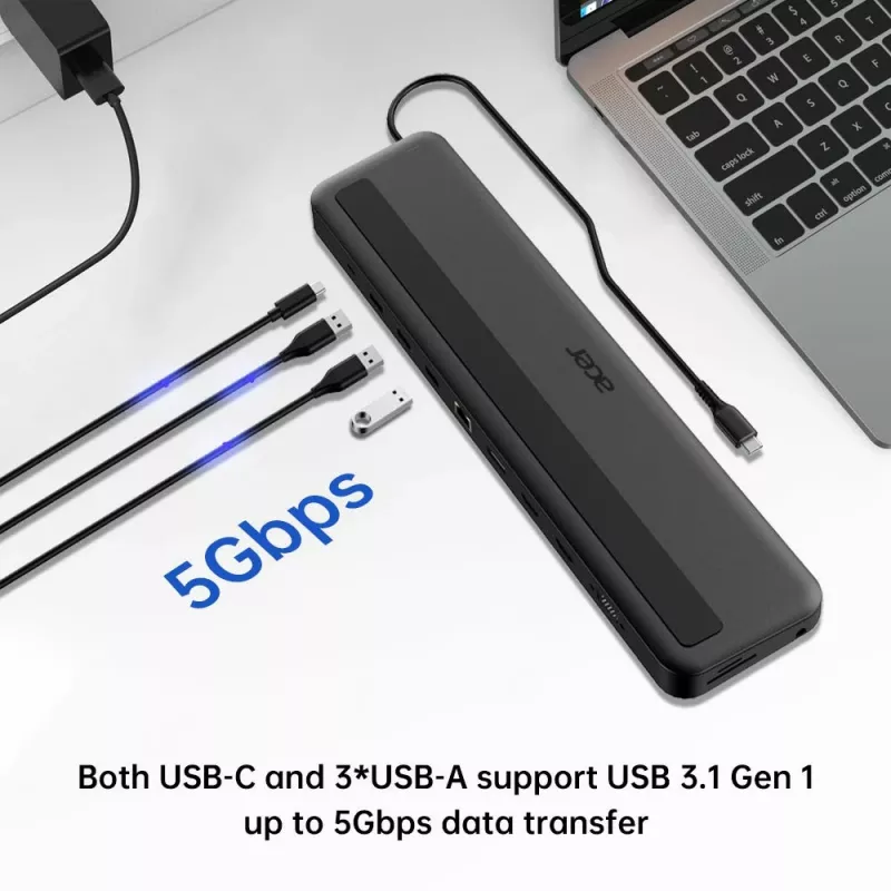 Acer 13-in-1 Type-C Minidock Ενσύρματο USB 3.2 Gen 1 μαύρο