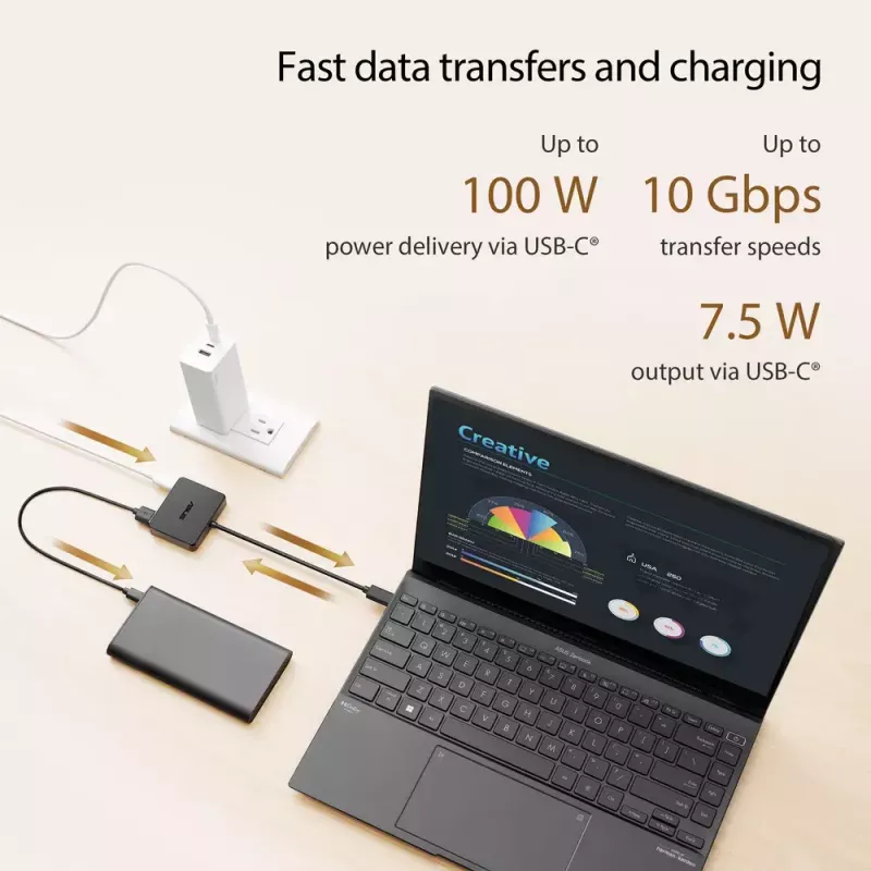ASUS USB-C Mini Dock Ενσύρματο USB 3.2 Gen 2 (3.1 Gen 2) Type-C μαύρο